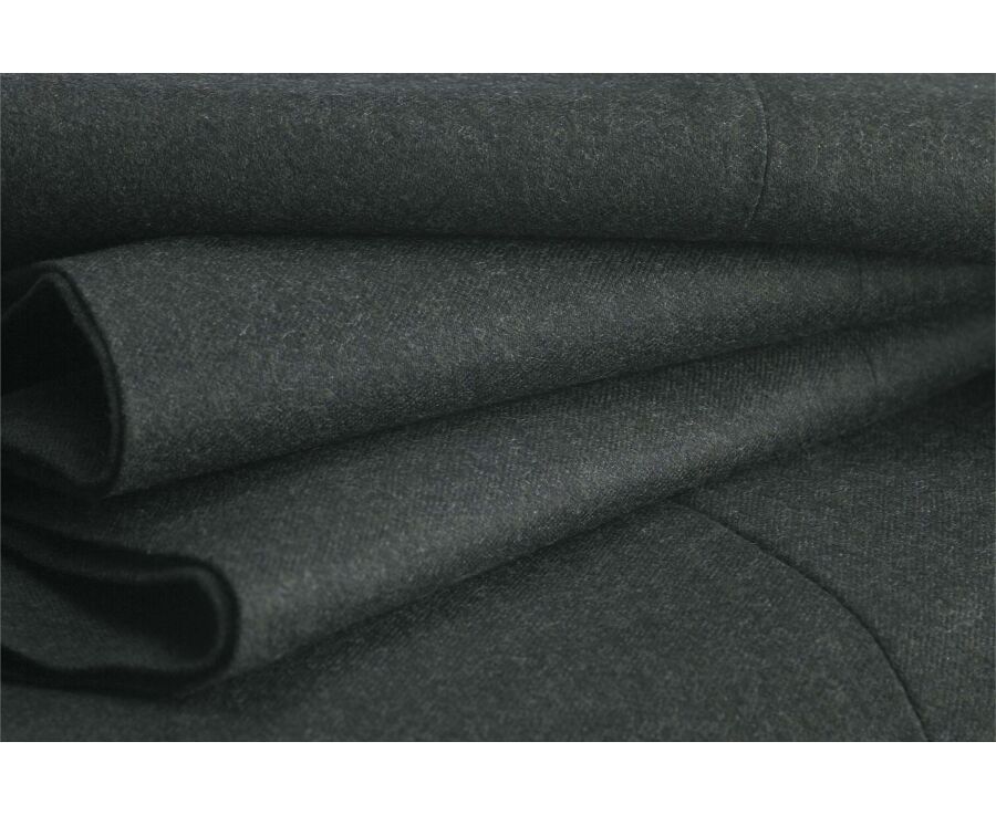 Men's dark green mélange Super 120's wool suit trousers - LAZARE