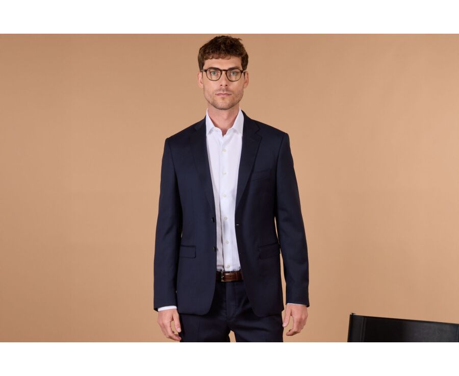 Men's Suit Jacket - Navy Blue - LAZARE