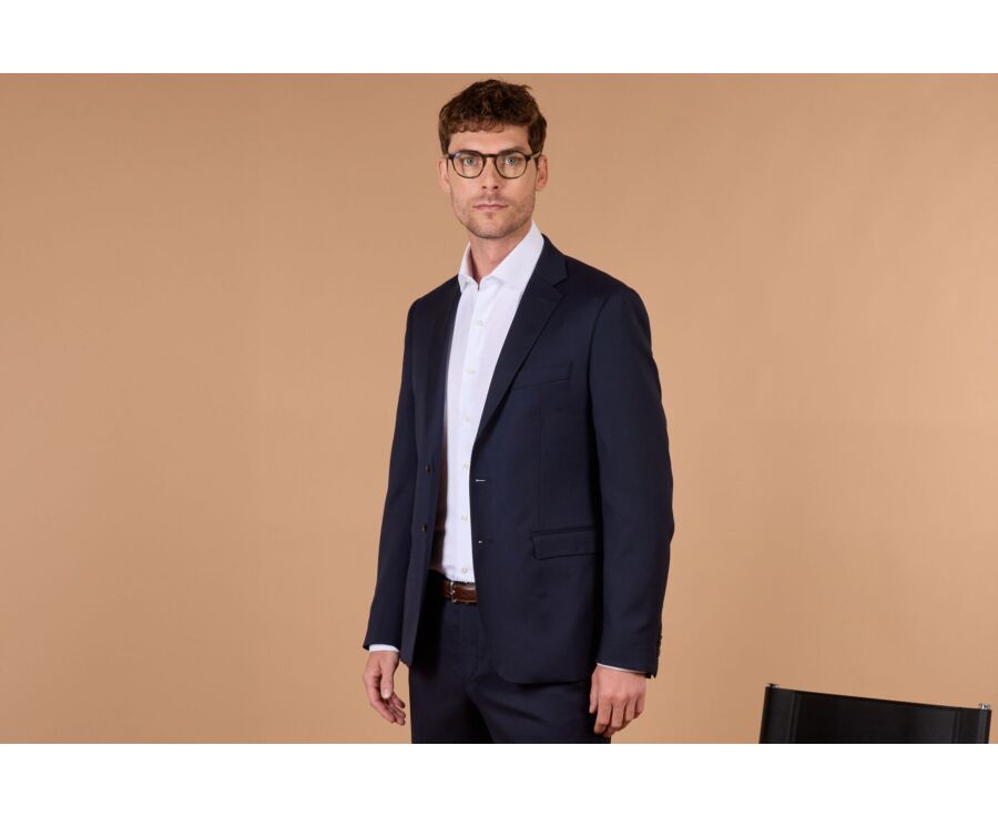 Men's Suit Jacket - Navy Blue - LAZARE