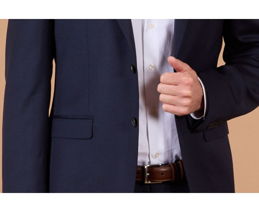 Men's Suit Jacket - Navy Blue - LAZARE