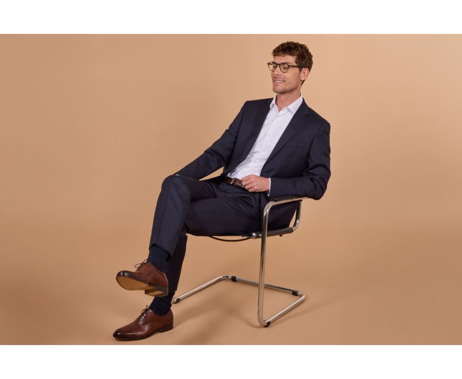 Men's Suit Jacket - Navy Blue - LAZARE