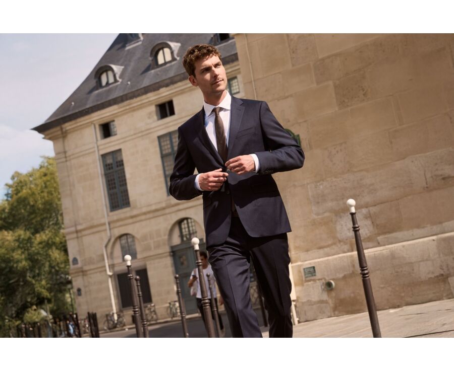 Men's Suit Jacket - Navy Blue - LAZARE