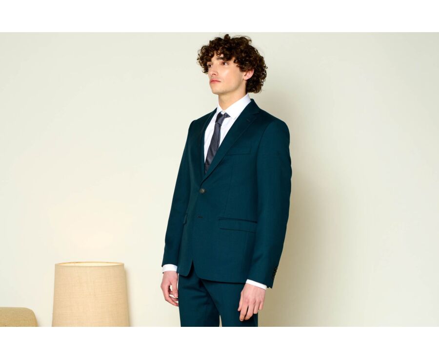 Men's Bottle Green Suit Jacket - LAZARE