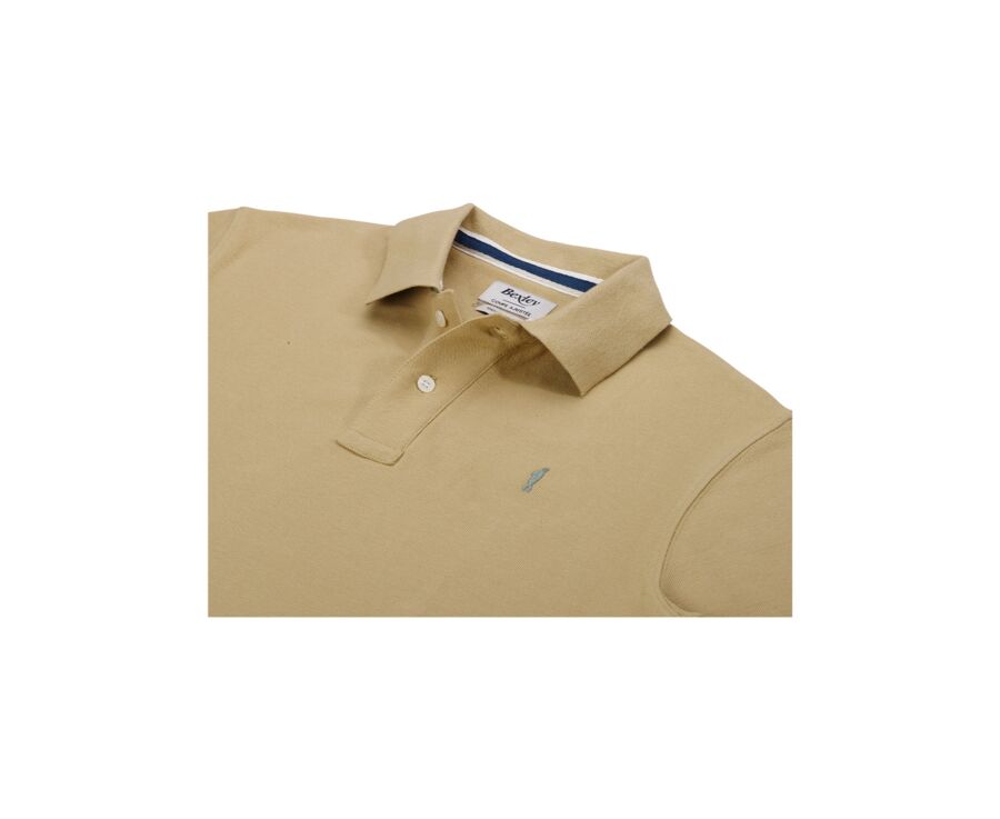 Dark Beige Men's polo shirt - ANDY II