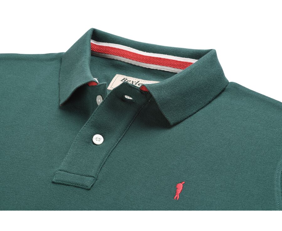Dark Green Men's polo shirt - ANDY II