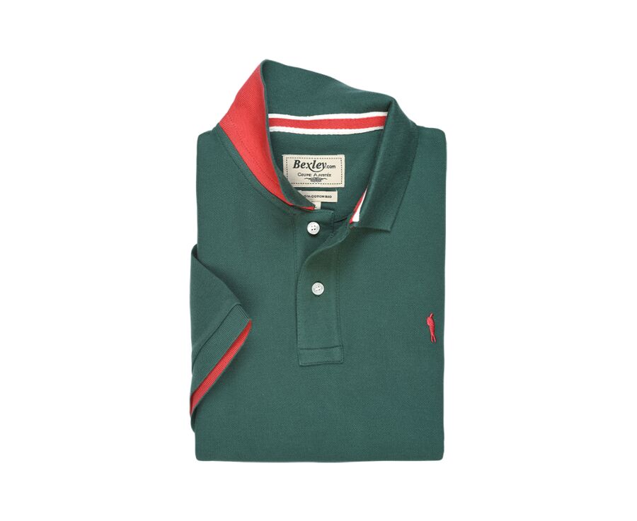 Dark Green Men's polo shirt - ANDY II