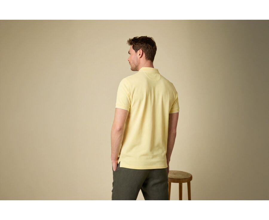 Pale Yellow Men's polo shirt - ANDY II