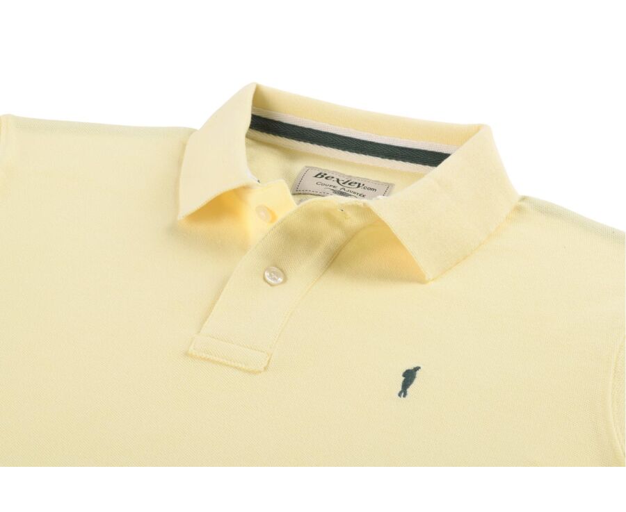 Pale Yellow Men's polo shirt - ANDY II