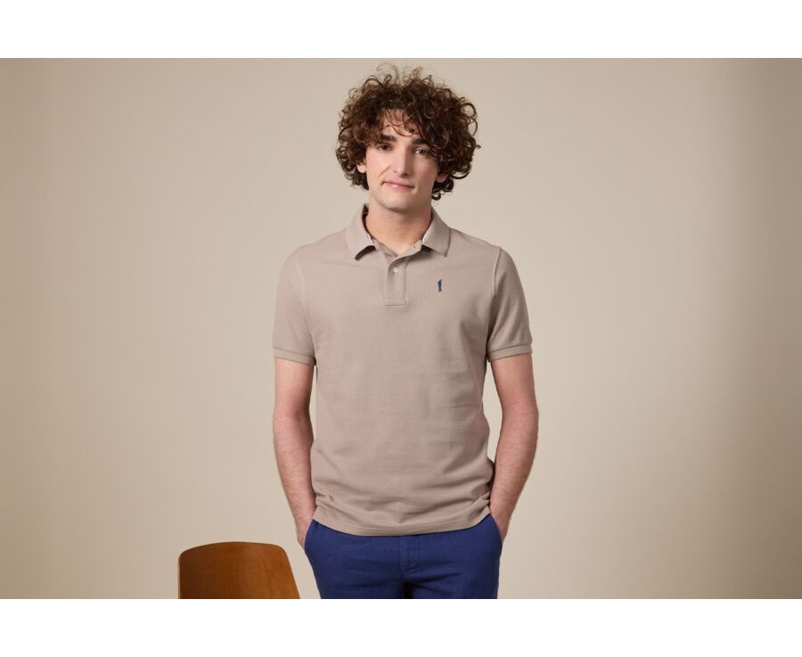 Men’s Polo Shirt Greige - ANDY II