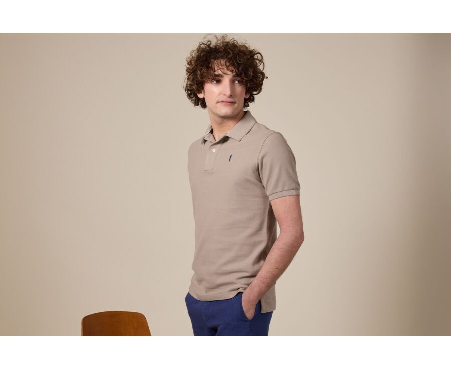 Men’s Polo Shirt Greige - ANDY II