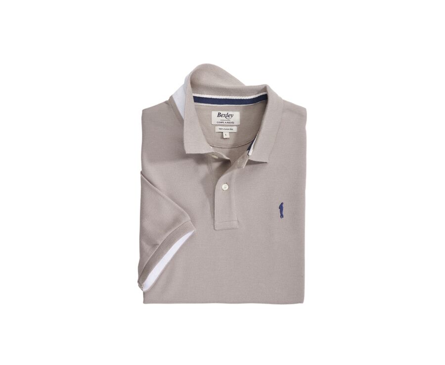 Men’s Polo Shirt Greige - ANDY II