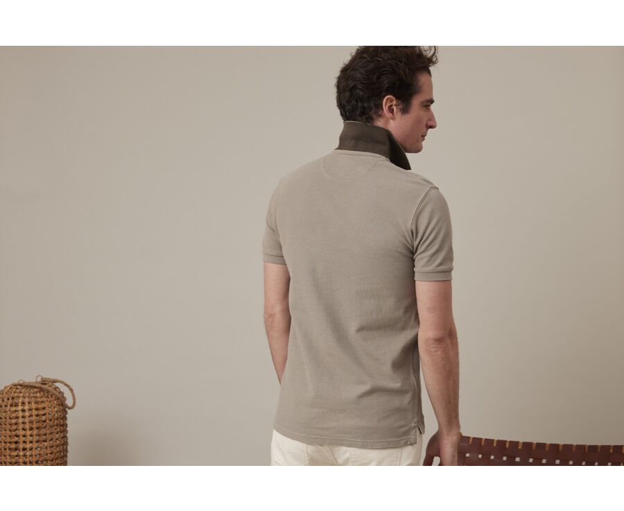 Taupe Clair Men's polo shirt - ANDY II