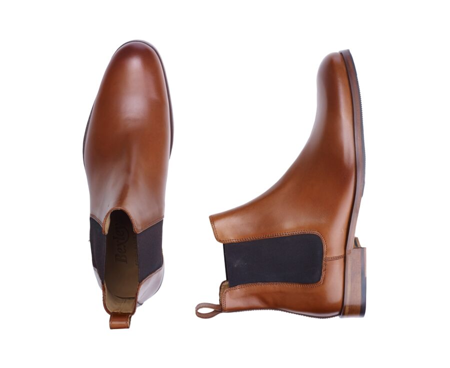 Patina Cognac Chelsea Boots - DAWSON II PATIN