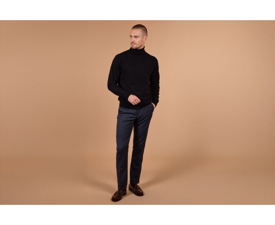 Black wool roll-neck jumper - EMERIC