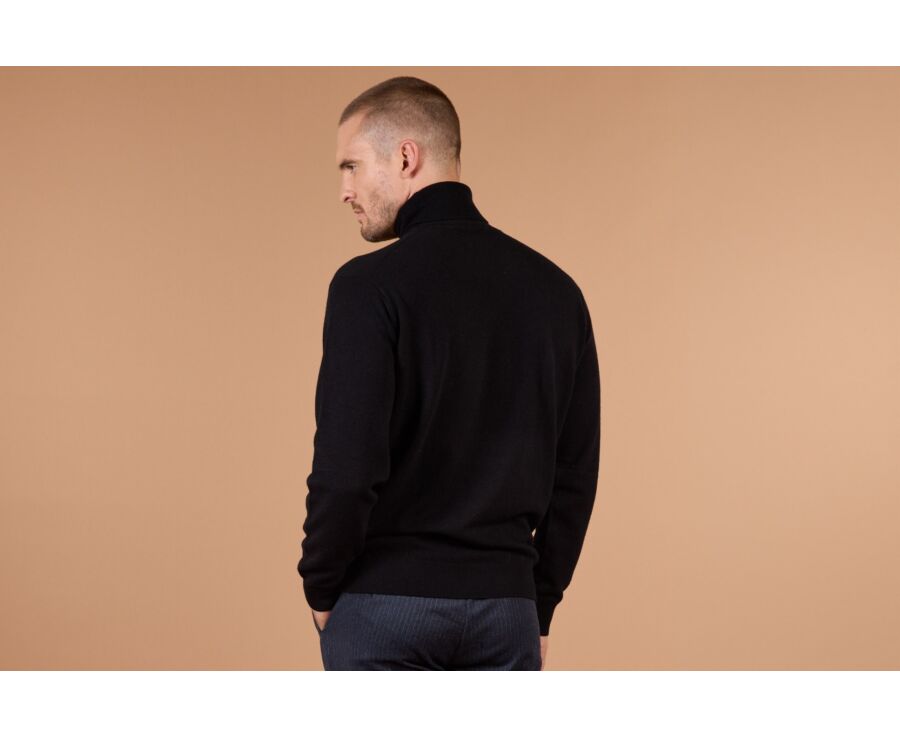 Black wool roll-neck jumper - EMERIC