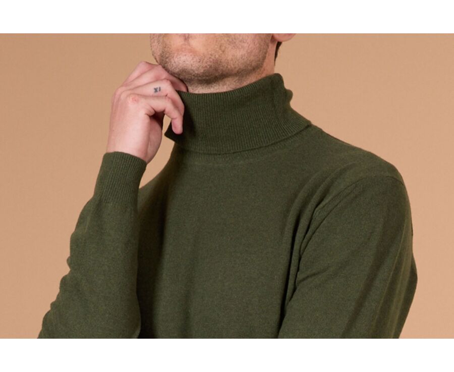 Green wool roll-neck jumper - EMERIC