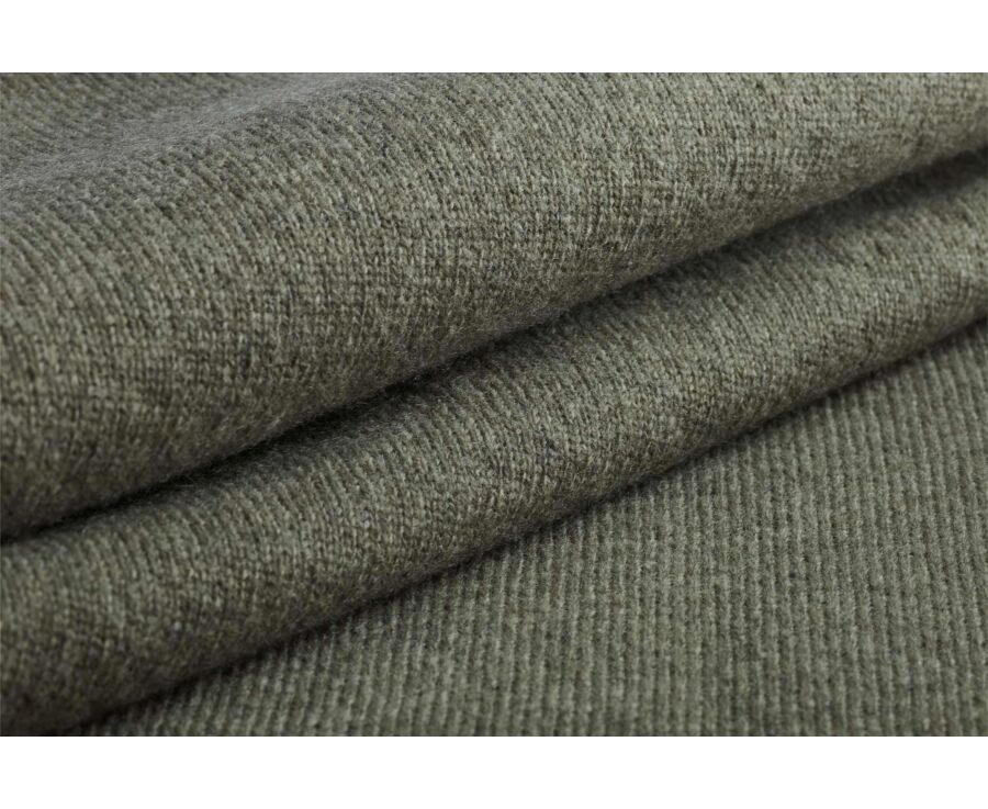 Men's eucalyptus mélange V-neck lambswool jumper - ELIAN