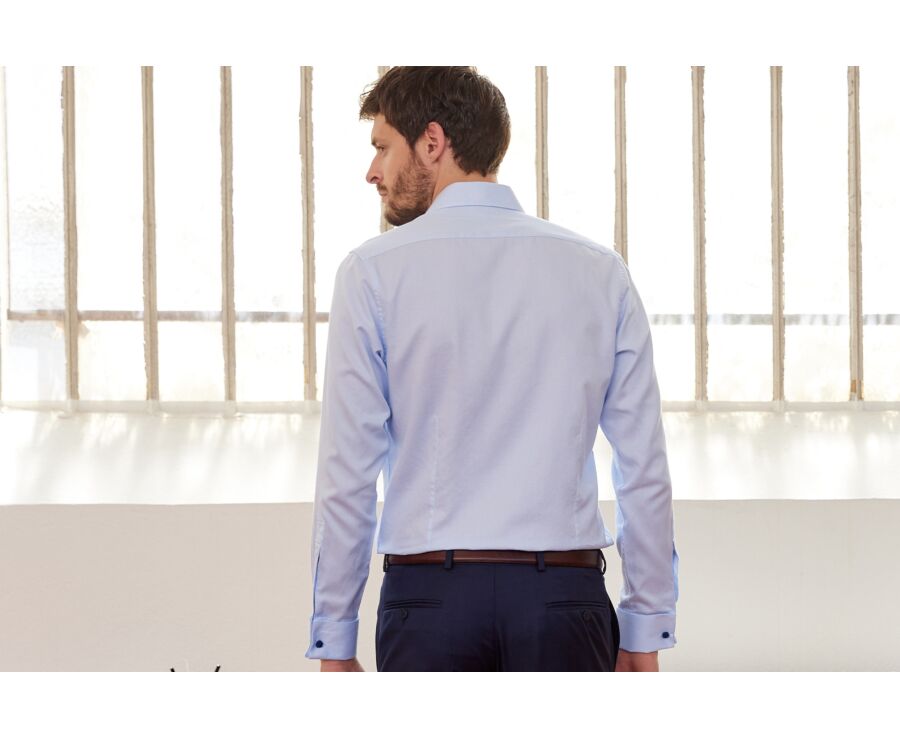 Pale Blue shirt with cufflinks - PAOLO