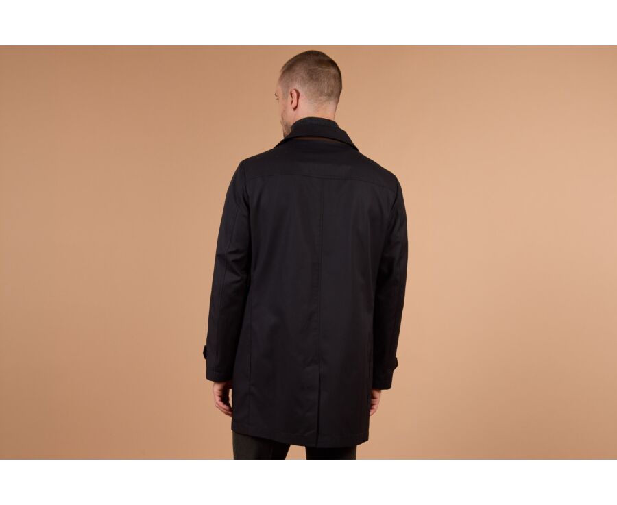 Men's black water repellent trench coat - AURÈLE II