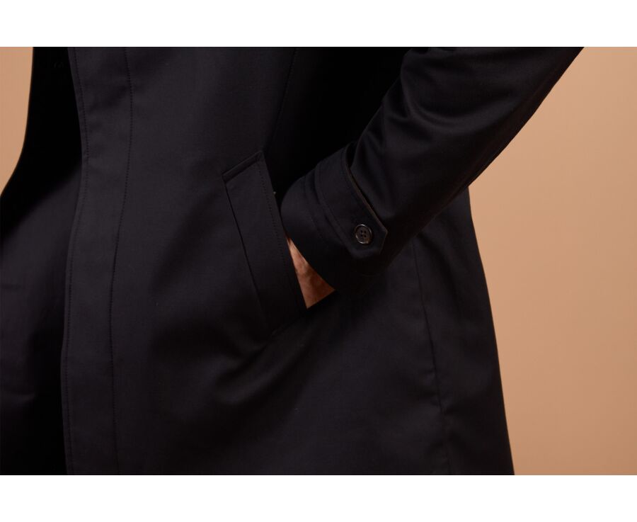Men's black water repellent trench coat - AURÈLE II