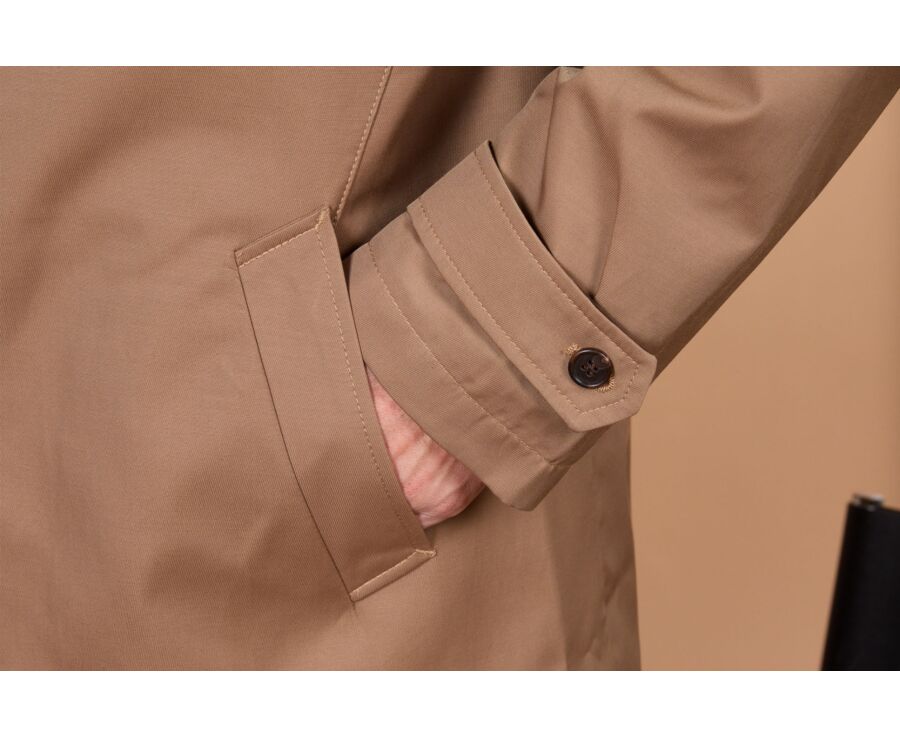 Dark Beige Men's trench coat - AURÈLE II