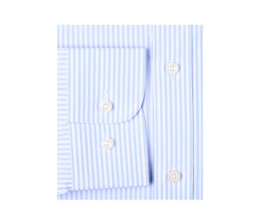 Light Blue and White striped cotton shirt - MAXIMILIEN
