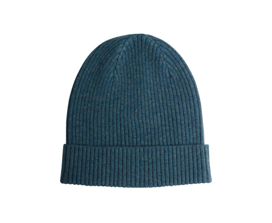 Dark Heather Green Wool Beanie Hat - BENNETH