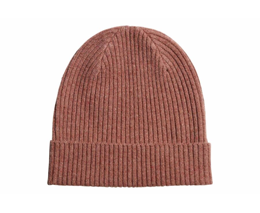 Men's rust mélange lambswool beanie - BENNETH
