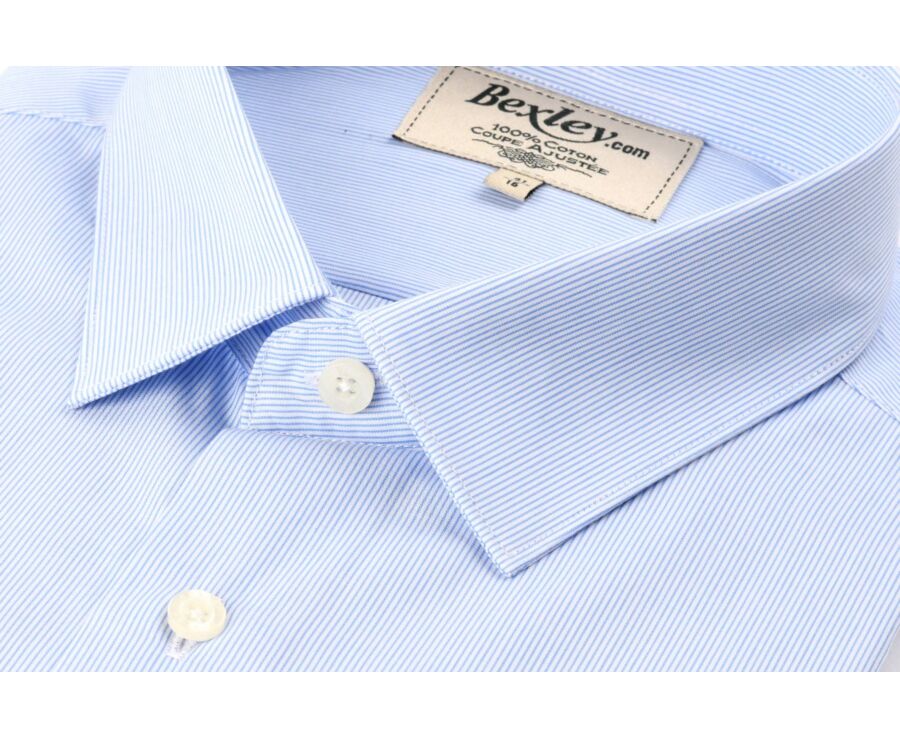 White shirt with blue stripes - ANSELME