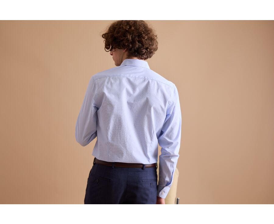 White shirt with blue stripes - ANSELME