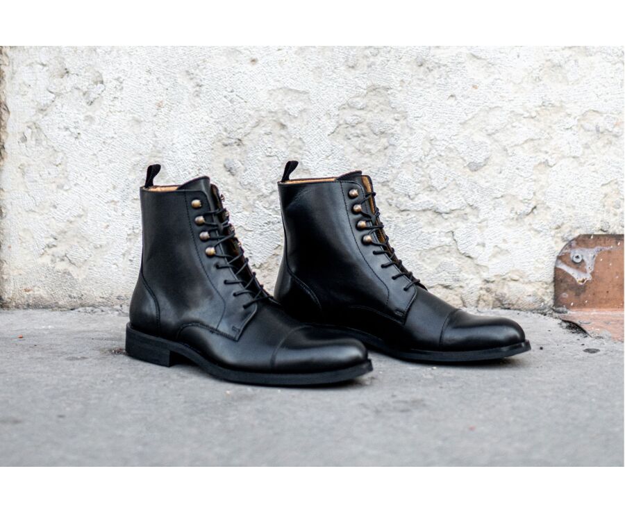 Black lace-up Boots Derby - ENFIELD II GOMME CITY