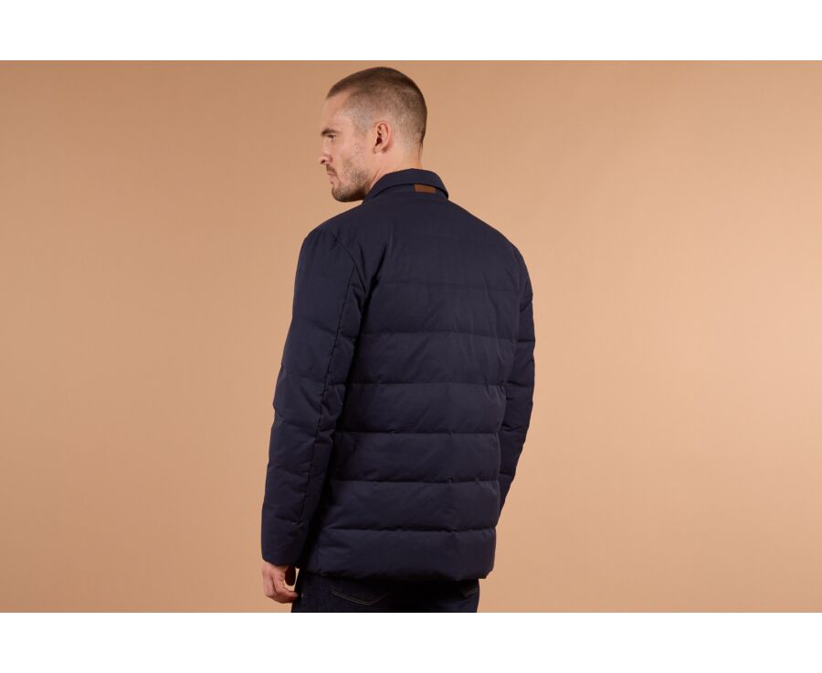Men's navy lightweight goose down parka - NILSEN