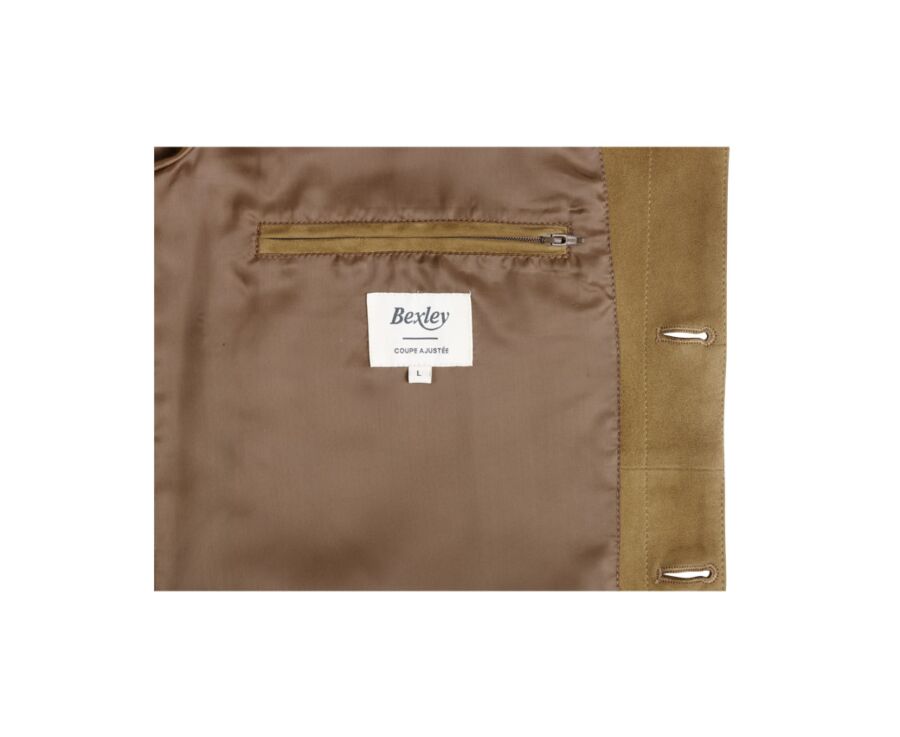 Tobacco Leather Jacket - FAUSTIN