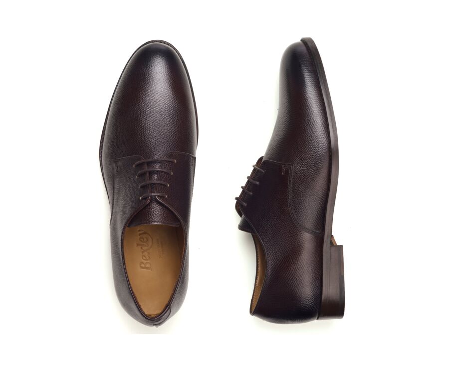 Men's classic chocolate grained leather derby - DOVER