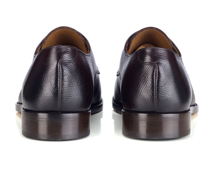 Men's classic chocolate grained leather derby - DOVER