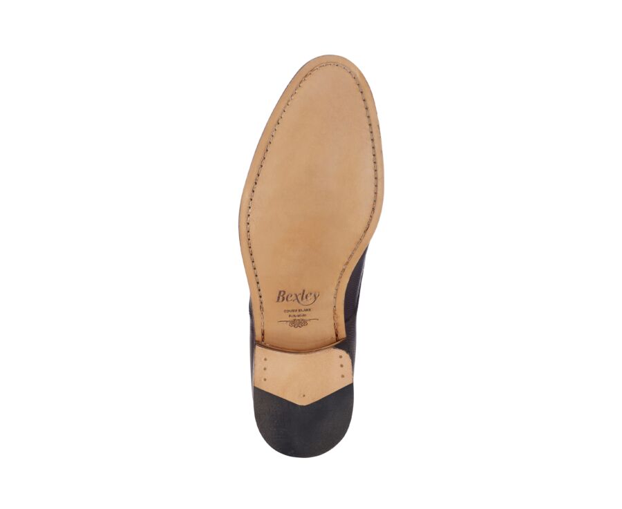 Men's classic chocolate grained leather derby - DOVER