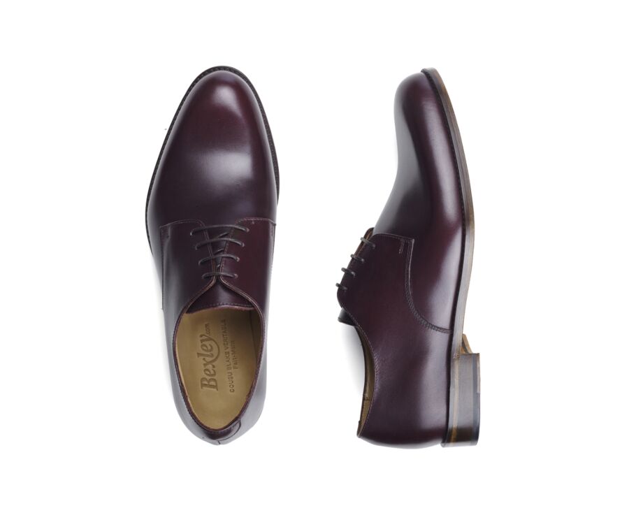 Burgundy Derby Shoes - Leather outsole - DOVER