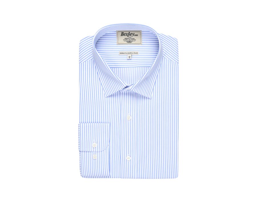 White shirt with blue stripes - GEOFFROY