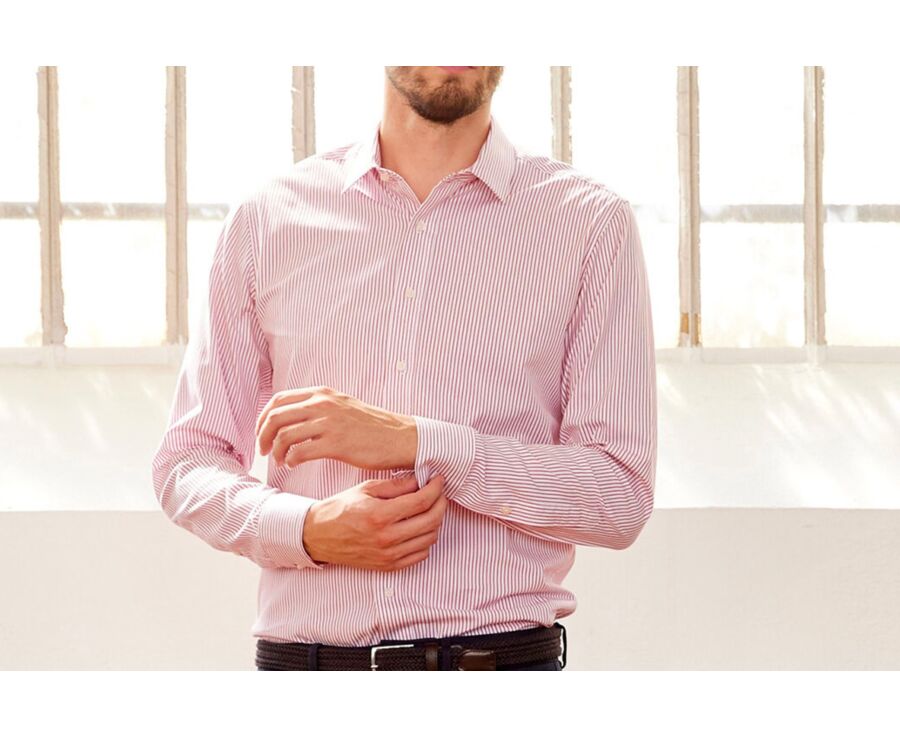 White shirt with red stripes - GEOFFROY