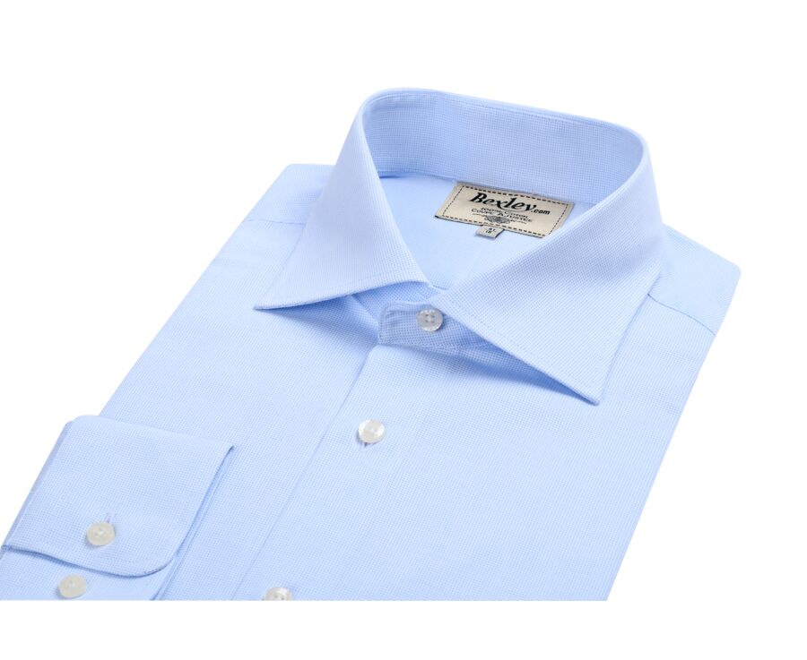 Light Blue Cotton shirt - Italian collar - ANGELO
