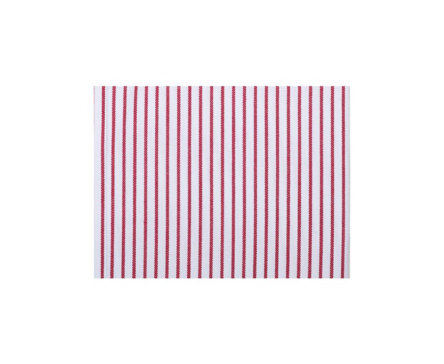White shirt with red stripes and chest pocket - BRODERICK