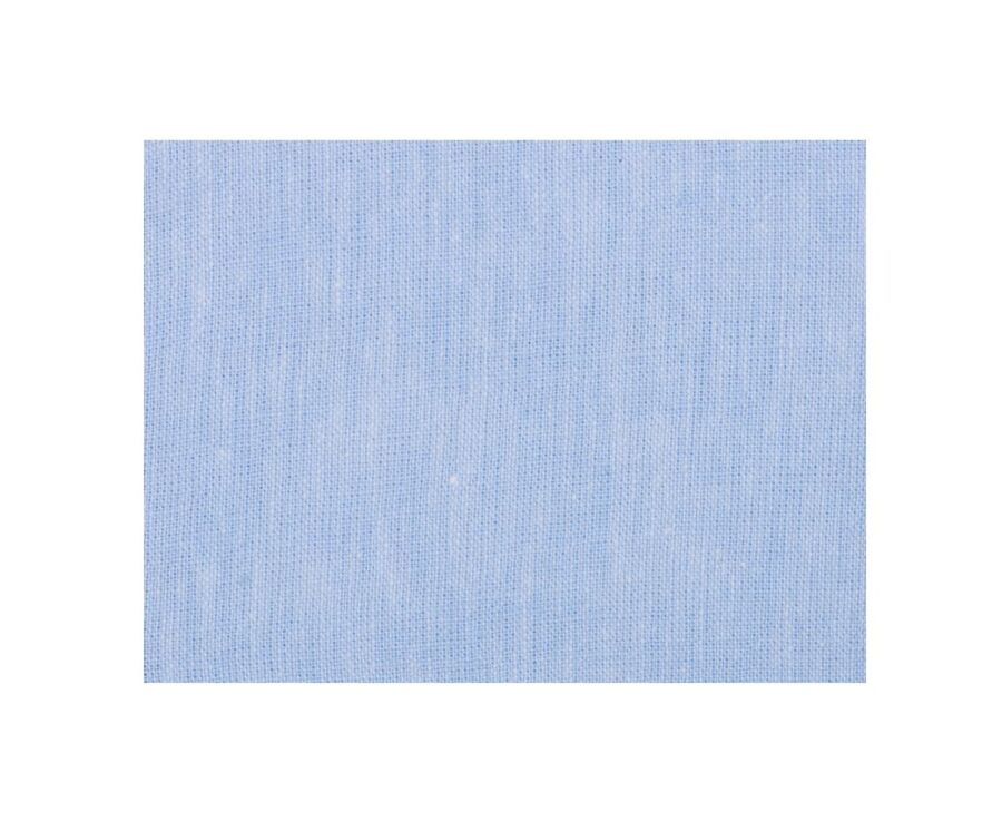 Plain Light Blue Chambray cotton linen shirt - ELIBERT