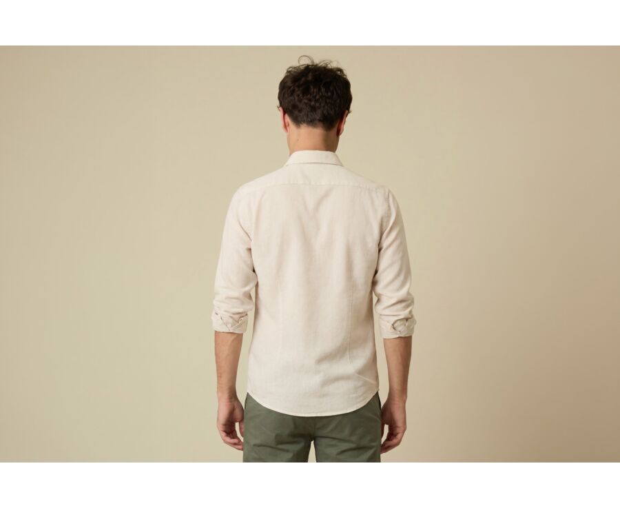 Ecru Chambray cotton linen shirt - SILBERT