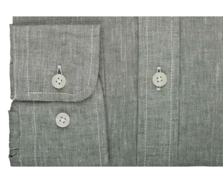 Men’s Green Khaki Chambray Shirt - SILBERT