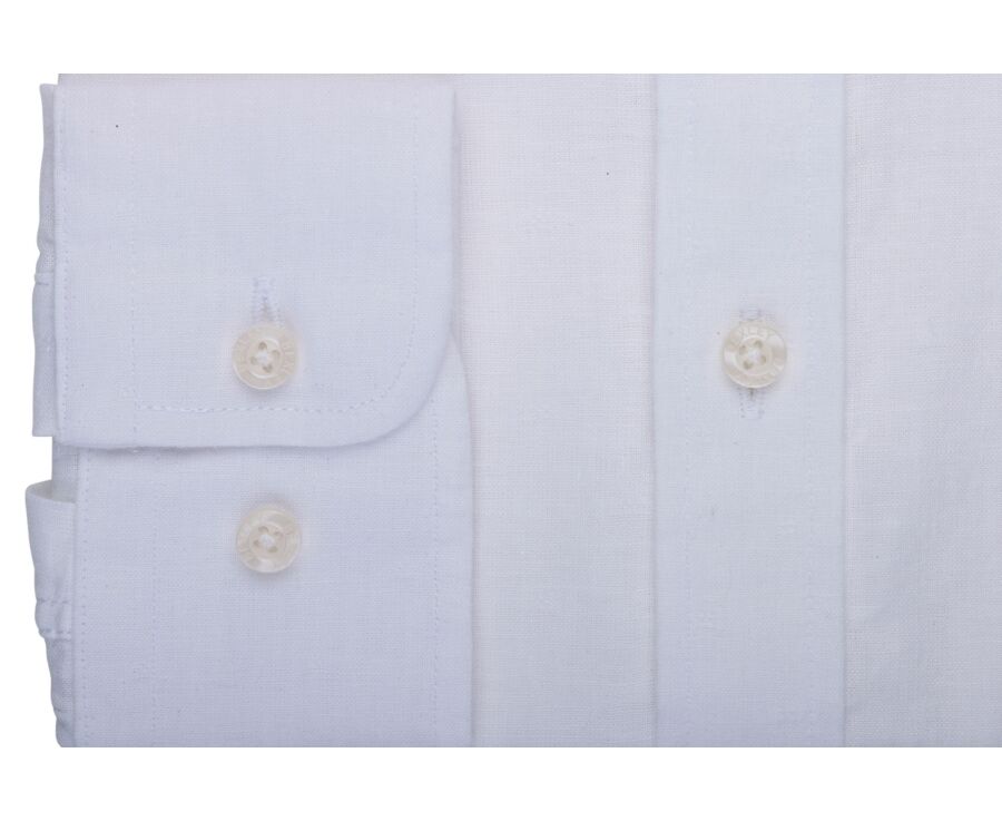 Men’s Patterned White Chambray Shirt - SILBERT