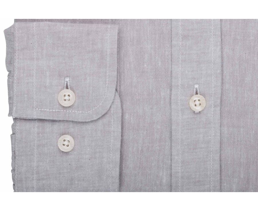 Men’s Light Greige Chambray Shirt - SILBERT