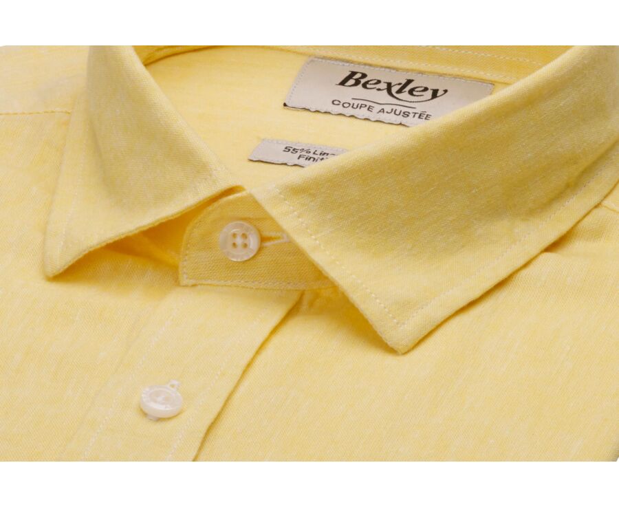 Men’s Pale Yellow Chambray Shirt - SILBERT