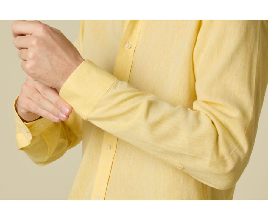 Men’s Pale Yellow Chambray Shirt - SILBERT