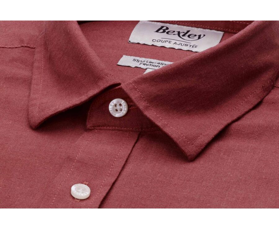 Men’s Rust Chambray Shirt - SILBERT
