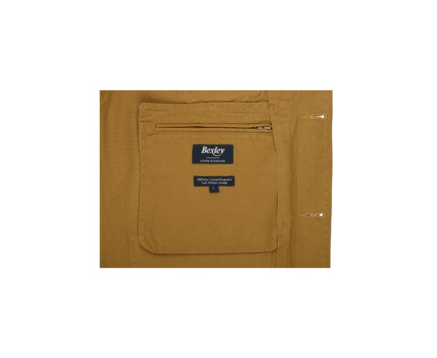 Men's Caramel Cotton Jacket - FÉLICIEN